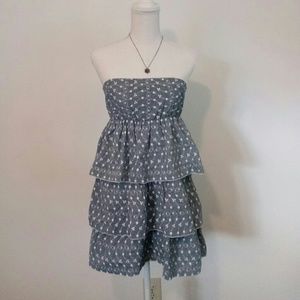 Rue 21 strapless blue mini dress